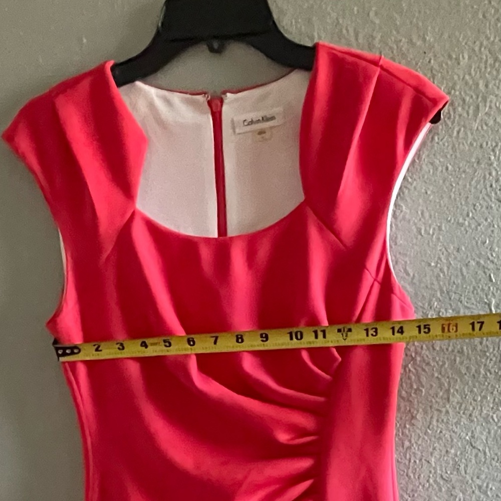 Calvin Klein Fuchsia Ruched Mini Dress - Picture 8 of 11